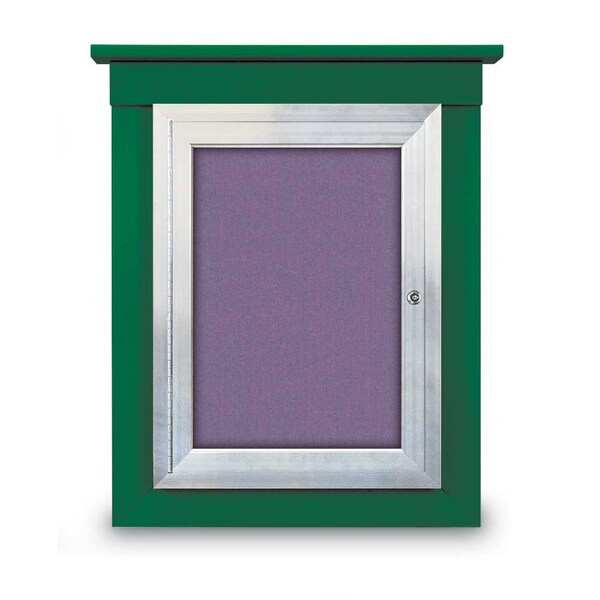 60"x48" 2-Door Enclosed Letterboard, Header, Burgundy/Walnut